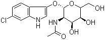 6-氯-3-吲哚基 N-乙酰基-beta-D-氨基葡萄糖苷分子结构 (CAS 156117-44-1)