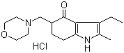 Molindone hydrochloride molecular structure (CAS 15622-65-8)
