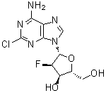 2-氯-2'-脱氧-2'-氟腺苷分子结构 (CAS 156357-18-5)