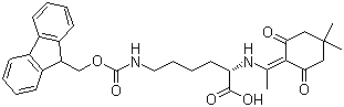 N-1-(4,4-二甲基-2,6-二氧代环己亚基)乙基-N'-芴甲氧羰基-L-赖氨酸分子结构 (CAS 156648-40-7)