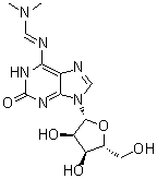 N-[(二甲基氨基)亚甲基]-1,2-二氢-2-氧代腺苷分子结构 (CAS 156706-72-8)