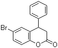 6-Bromo-3,4-dihydro-4-phenyl-2H-1-benzopyran-2-one molecular structure (CAS 156755-23-6)