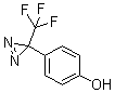 4-[3-(三氟甲基)-3H-双吖丙啶-3-基]苯酚分子结构 (CAS 156824-51-0)