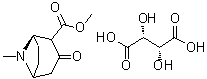 (1R-exo)-8-Methyl-3-oxo-8-azabicyclo[3.2.1]octane-2-carboxylic acid methyl ester (2R,3R)-2,3-dihydroxybutanedioate (1:1) molecular structure (CAS 156857-14-6)