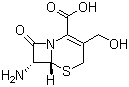 去乙酰基-7-氨基头孢菌烷酸分子结构 (CAS 15690-38-7)