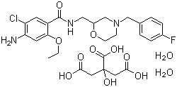 Mosapride citrate dihydrate molecular structure (CAS 156925-25-6)