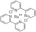 二氯双(2,2'-联吡啶)钌分子结构 (CAS 15746-57-3)