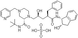 Indinavir sulfate molecular structure (CAS 157810-81-6)