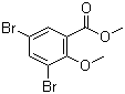 3,5-二溴-2-甲氧基苯甲酸甲酯分子结构 (CAS 15790-59-7)