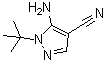 5-氨基-1-叔丁基-1H-吡唑-4-甲腈分子结构 (CAS 158001-28-6)