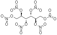 甘露醇六硝酸酯分子结构 (CAS 15825-70-4)