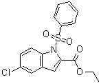 5-氯-1-(苯磺酰基)-1H-吲哚-2-羧酸乙酯分子结构 (CAS 158561-88-7)
