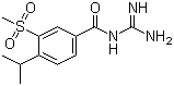N-(氨基亚氨基甲基)-4-(1-甲基乙基)-3-(甲磺酰基)苯甲酰胺分子结构 (CAS 159138-80-4)