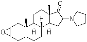 2,3-环氧-16-(1-吡咯烷基)雄甾-17-酮分子结构 (CAS 159325-45-8)