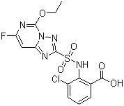 氯酯磺草胺酸分子结构 (CAS 159518-97-5)