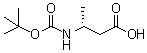 (R)-3-(叔丁氧羰基氨基)丁酸分子结构 (CAS 159991-23-8)