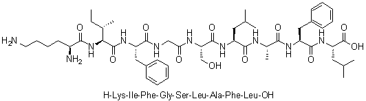 L-赖氨酰-L-异亮氨酰-L-苯丙氨酰甘氨酰-L-丝氨酰-L-亮氨酰-L-丙氨酰-L-苯丙氨酰-L-亮氨酸分子结构 (CAS 160212-35-1)