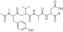 乙酰基-(N-甲基)酪氨酰-缬氨酰-丙氨酰-天冬氨醛分子结构 (CAS 160806-26-8)