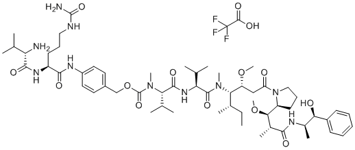 Val-Cit-PAB-MMAE分子结构 (CAS 1608127-32-7)