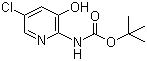 N-(5-氯-3-羟基-2-吡啶基)氨基甲酸叔丁酯分子结构 (CAS 1609402-46-1)