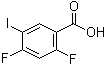 2,4-二氟-5-碘苯甲酸分子结构 (CAS 161531-51-7)