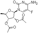 2',3'-二-O-乙酰基-5'-脱氧-5-氟-D-胞啶分子结构 (CAS 161599-46-8)
