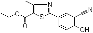 2-(3-氰基-4-羟基苯基)-4-甲基-1,3-噻唑-5-羧酸乙酯分子结构 (CAS 161798-02-3)
