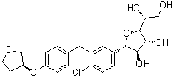 (1S)-1,4-Anhydro-1-C-[4-chloro-3-[[4-[[(3S)-tetrahydro-3-furanyl]oxy]phenyl]methyl]phenyl]-D-glucitol molecular structure (CAS 1620758-32-8)