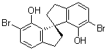 (1S)-6,6'-二溴-2,2',3,3'-四氢-1,1'-螺双[1H-茚]-7,7'-二醇分子结构 (CAS 1621066-74-7)