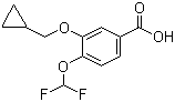 3-环丙甲氧基-4-二氟甲氧基苯甲酸分子结构 (CAS 162401-62-9)