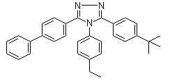3-(4-叔丁基苯基)-4-(4-乙基苯基)-5-(4-联苯基)-1,2,4-三氮唑分子结构 (CAS 163226-12-8)