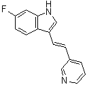 6-Fluoro-3-[(1E)-2-(3-pyridinyl)ethenyl]-1H-indole molecular structure (CAS 163239-22-3)