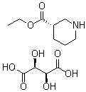 (S)-3-哌啶甲酸乙酯 D-酒石酸盐分子结构 (CAS 163343-71-3)
