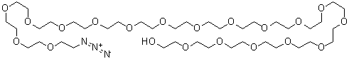 59-Azido-3,6,9,12,15,18,21,24,27,30,33,36,39,42,45,48,51,54,57-nonadecaoxanonapentacontan-1-ol molecular structure (CAS 1637297-21-2)