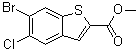 6-溴-5-氯苯并[b]噻吩-2-羧酸甲酯分子结构 (CAS 1639296-49-3)