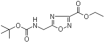 5-[[(叔丁氧羰基)氨基]甲基]-1,2,4-恶二唑-3-羧酸乙酯分子结构 (CAS 164029-34-9)