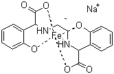乙二胺二邻羟苯基大乙酸铁钠分子结构 (CAS 16455-61-1)