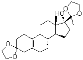 (17alpha)-17-羟基-19-去甲孕甾-5(10),9(11)-二烯-3,20-二酮环 3,20-二(1,2-乙二基缩醛)分子结构 (CAS 1655514-79-6)