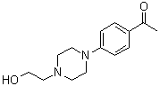 1-[4-[4-(2-Hydroxyethyl)-1-piperazinyl]phenyl]ethanone molecular structure (CAS 166438-77-3)