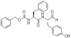 N-[(1S)-2-[[(1S)-1-甲酰基-2-(4-羟基苯基)乙基]氨基]-2-氧代-1-(苯基甲基)乙基]氨基甲酸苄酯分子结构 (CAS 167498-29-5)