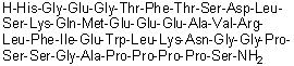 L-Histidylglycyl-L-alpha-glutamylglycyl-L-threonyl-L-phenylalanyl-L-threonyl-L-seryl-L-alpha-aspartyl-L-leucyl-L-seryl-L-lysyl-L-glutaminyl-L-methionyl-L-alpha-glutamyl-L-alpha-glutamyl-L-alpha-glutamyl-L-alanyl-L-valyl-L-arginyl-L-leucyl-L-phenylalanyl-L-isoleucyl-L-alpha-glutamyl-L-tryptophyl-L-leucyl-L-lysyl-L-asparaginylglycylglycyl-L-prolyl-L-seryl-L-serylglycyl-L-alanyl-L-prolyl-L-prolyl-L-prolyl-L-prolyl-L-serinamide molecular structure (CAS 1678416-95-9)