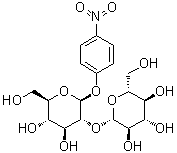 对硝基苯基 beta-槐糖甙分子结构 (CAS 16790-33-3)