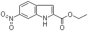 6-硝基吲哚-2-甲酸乙酯分子结构 (CAS 16792-45-3)