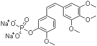 考布他丁 A-4 磷酸二钠盐分子结构 (CAS 168555-66-6)