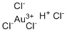 Chloroauric acid molecular structure (CAS 16903-35-8)