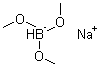 三甲氧基硼氢化钠分子结构 (CAS 16940-17-3)