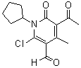 5-乙酰基-2-氯-1-环戊基-1,6-二氢-4-甲基-6-氧代-3-吡啶甲醛分子结构 (CAS 1695530-94-9)