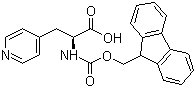 Fmoc-3-(4-吡啶基)-L-丙氨酸分子结构 (CAS 169555-95-7)