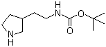 [2-(3-吡咯烷基)乙基]氨基甲酸叔丁酯分子结构 (CAS 169750-93-0)