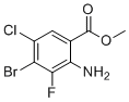 Methyl 2-amino-4-bromo-5-chloro-3-fluorobenzoate molecular structure (CAS 1698028-15-7)